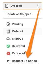 request to cancel ebay order autods