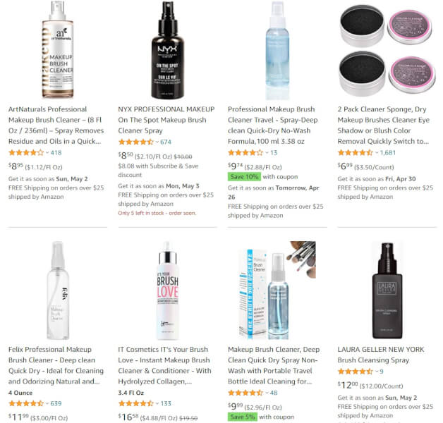 Makeup Cleaner Sprays dropshipping stores