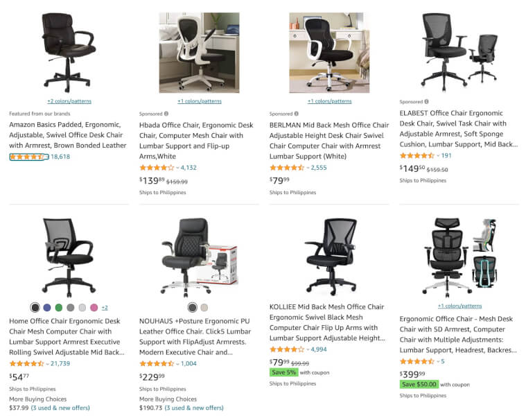office chairs products