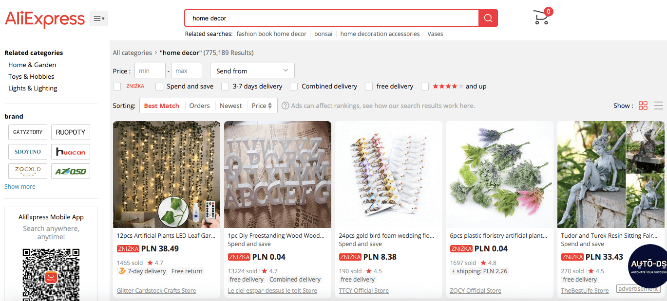 AliExpress Home Decor Products