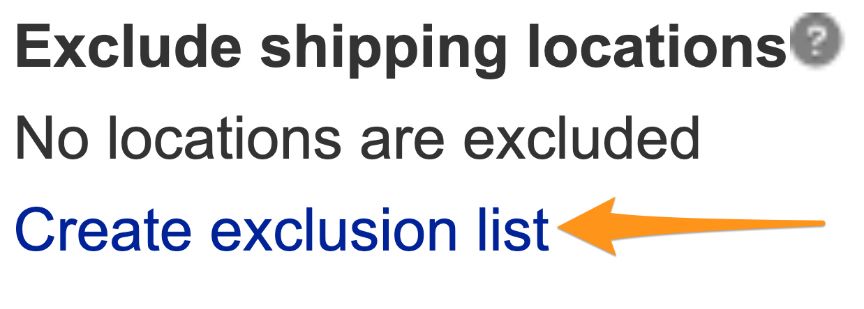 exclude shipping locations