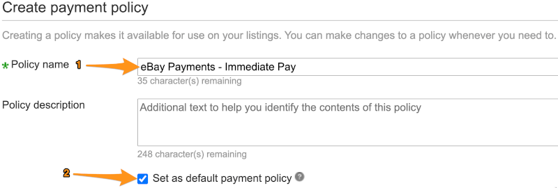 ebay payment policy
