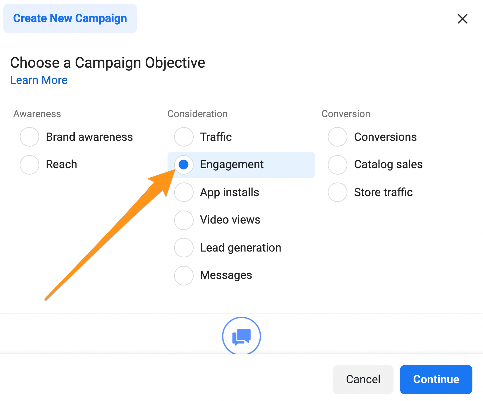 engagement campaign objective