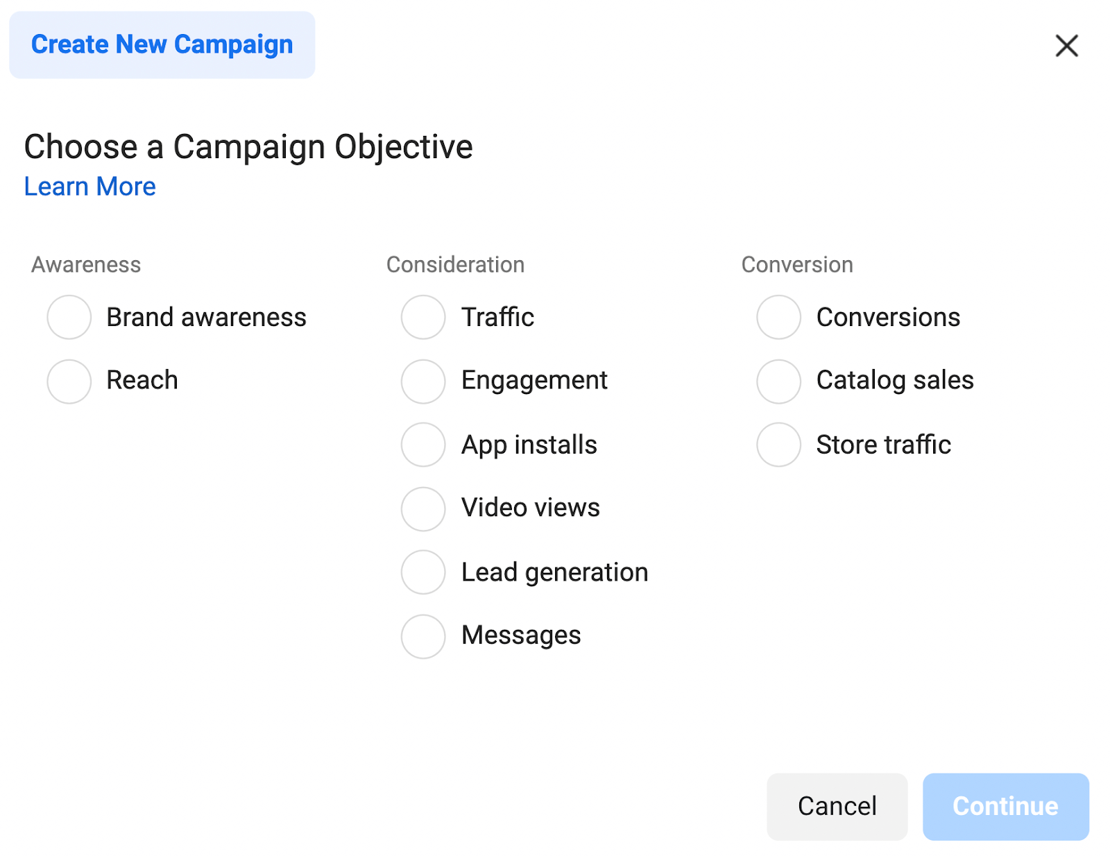 choose campaign objective