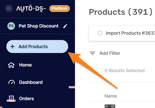 add dropshipping products