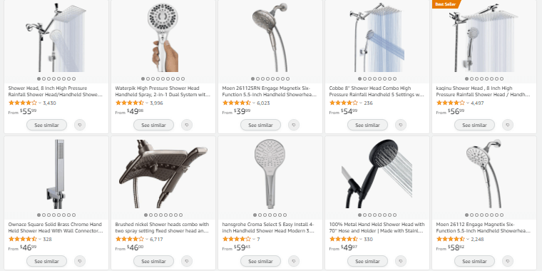 shower heads to sell on eBay