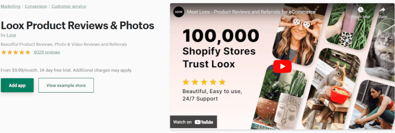 loox shopify review apps