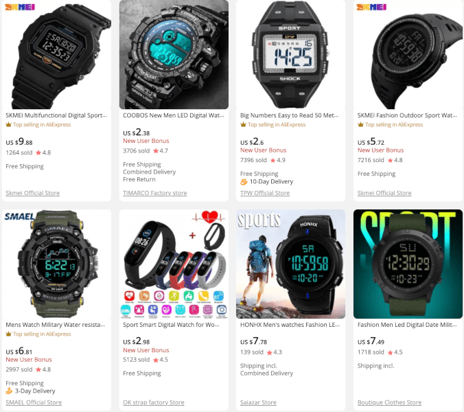 sport watches online sellers