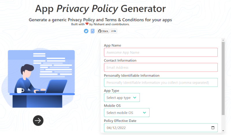 Firebase App top policy generator