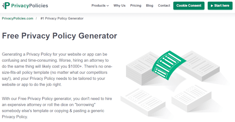 Privacy Policies policy generator tool
