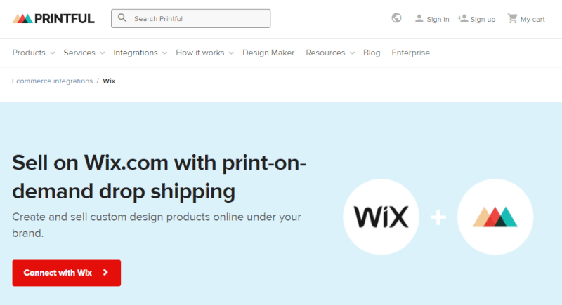 Printful Wix Dropshipping App