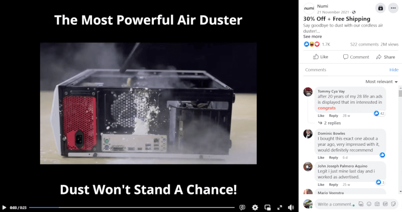 Numi Official Air Duster FB ad