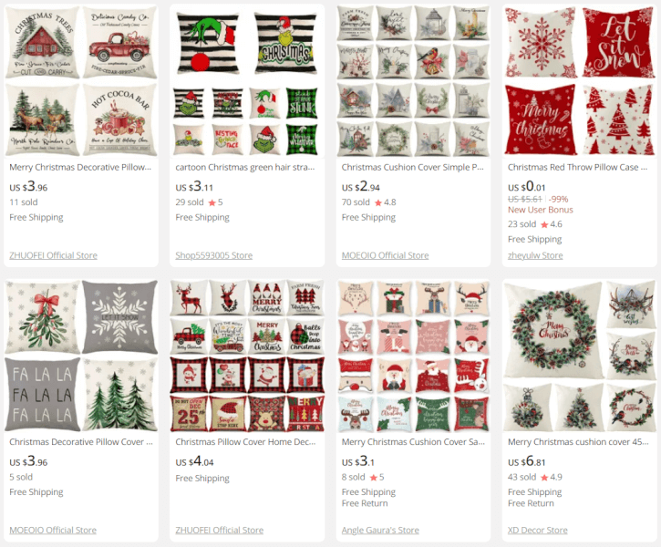 pillow covers dropshipping christmas products