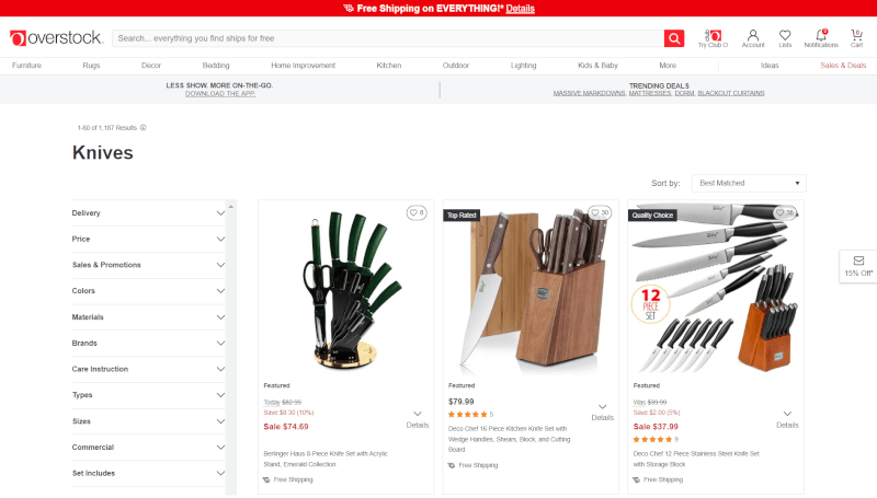 Dropshipping Knives From Overstock