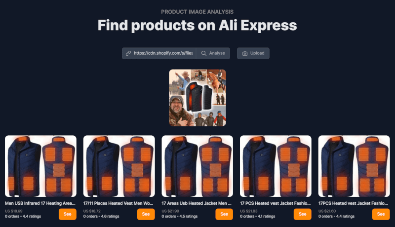 Search AliExpress Products On Minea