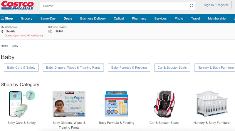 CostCo dropshipping baby products supplier