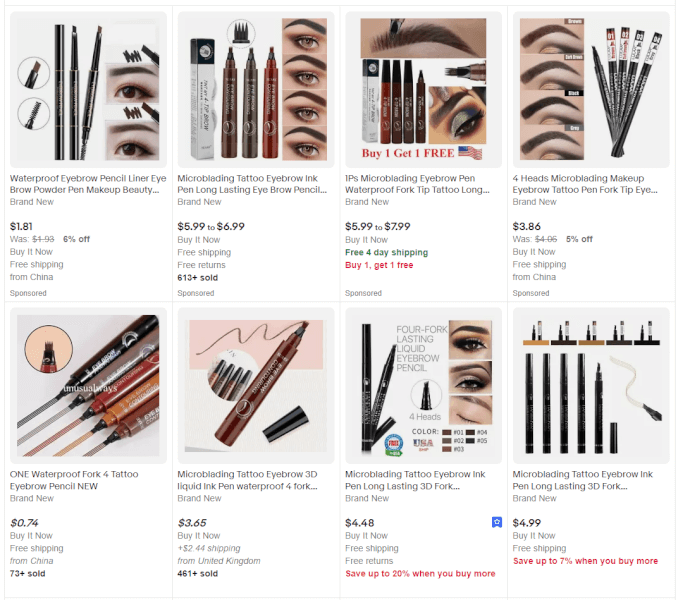  Eyebrow Tattoo Pencil Dropshipping Beauty Products