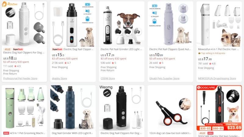 Electric dog nail clippers for US dropshipping