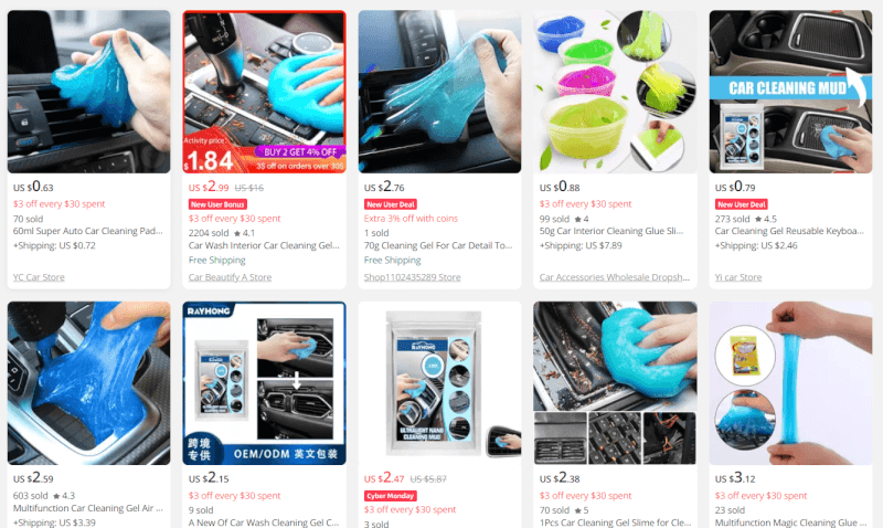 Cleaning car gel WooCommerce dropshipping best-seller