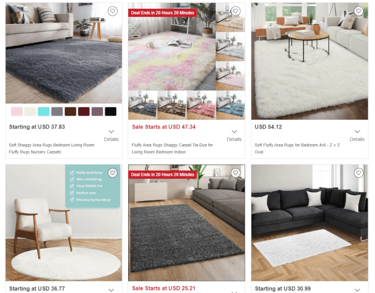 Fluffy bedroom rug WooCommerce best-seller