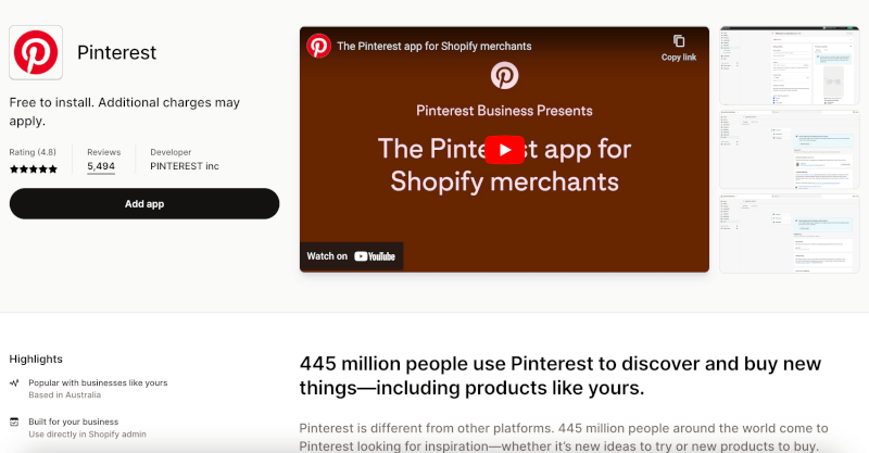 pinterest shopify dropshipping app