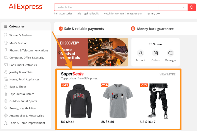 how to dropship from AliExpress Super Deals