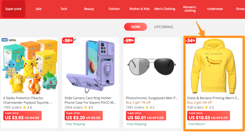 how to import products from AliExpress Super Deals