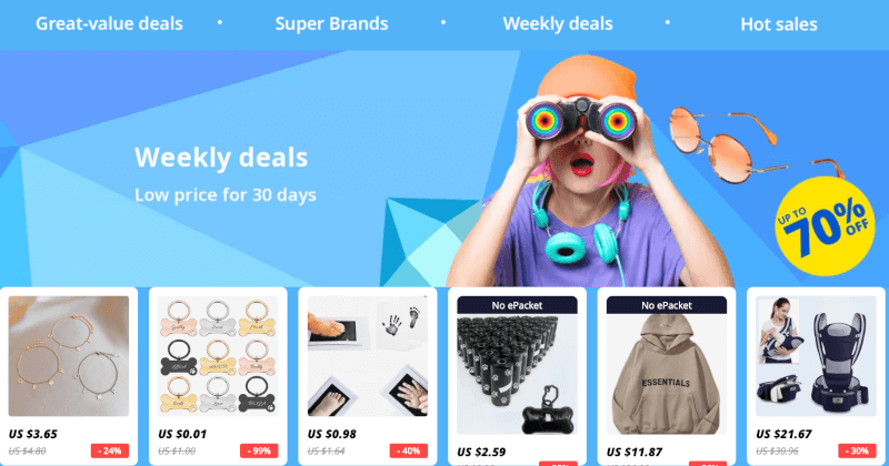 AliExpress Weekly Deals dropshipping