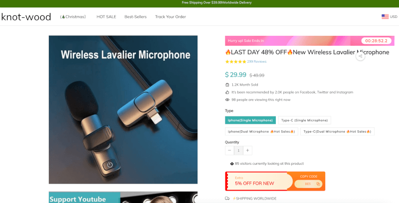 Wireless Lavalier Microphone Seller's Website