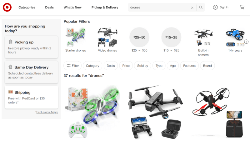 Dropshipping Drones Supplier Target