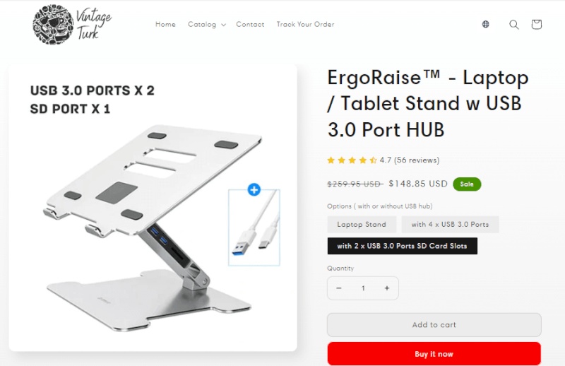 Foldable Laptop Stand Seller’s Website