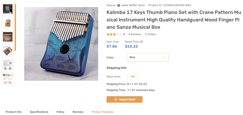 Kalimba 17 Keys Piano Set best March dropshipping products