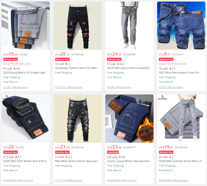 Dropshipping Clothes Men's Jeans