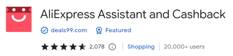 AliExpress Assistant And Cashback Chrome Extension