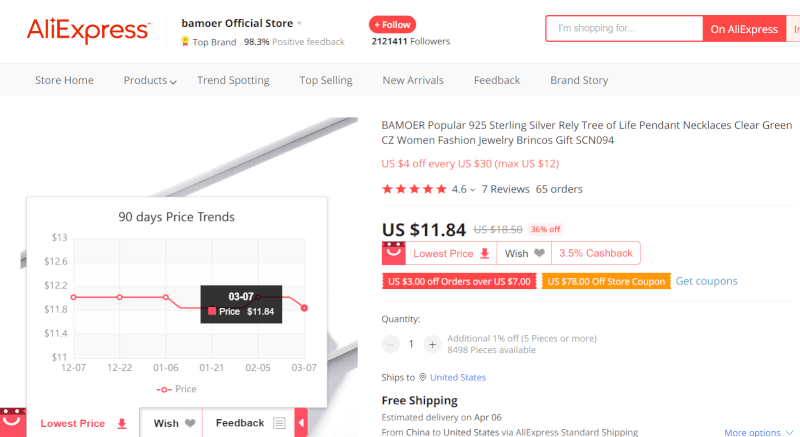 Monitor 90-day Price Trends Of AliExpress Products