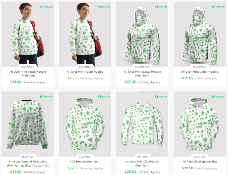 Print On Demand Dropshipping All-over Print Hoodies