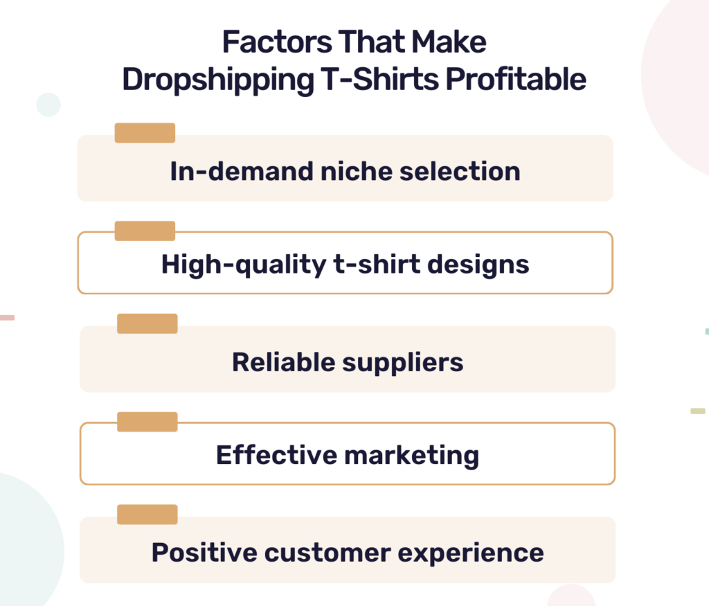 Factors That Make Dropshipping T-Shirts Profitable