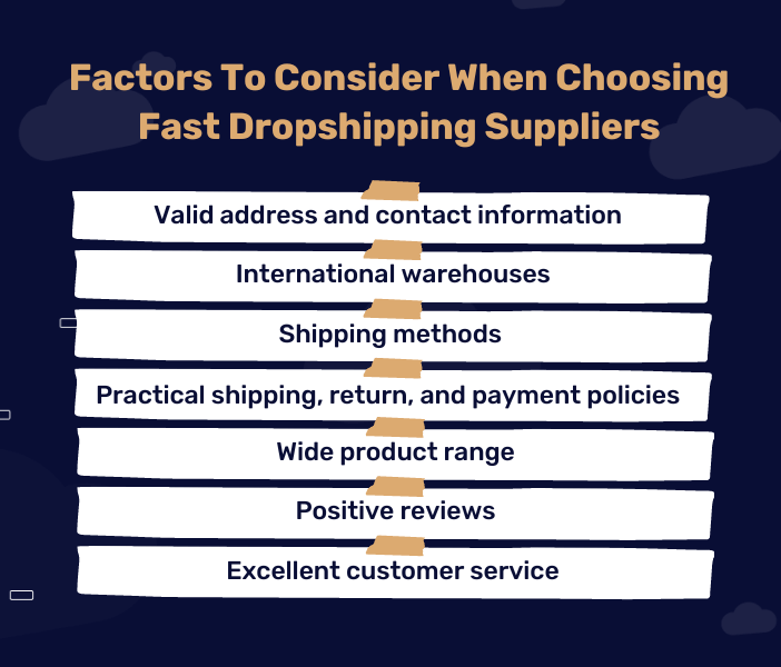 Factors To Consider When Choosing Fast Dropshipping Suppliers