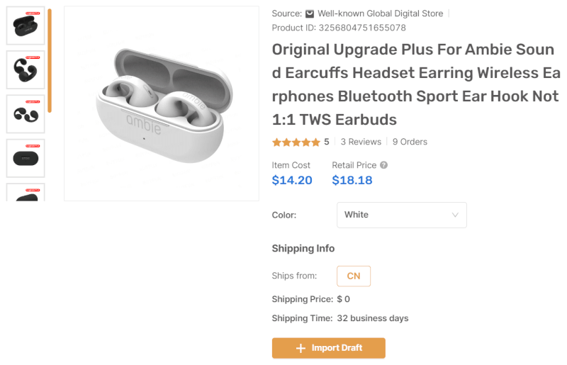 Dropshipping Electronics Bluetooth Earcuff Headset