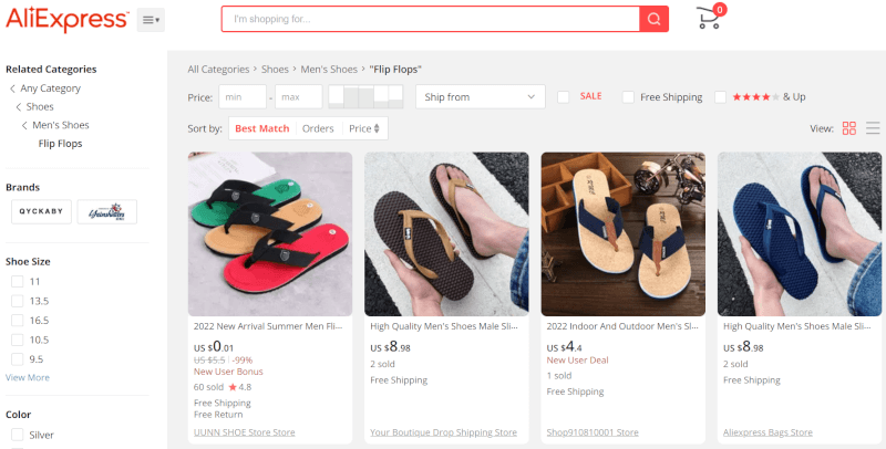 Dropshipping Shoes Supplier AliExpress
