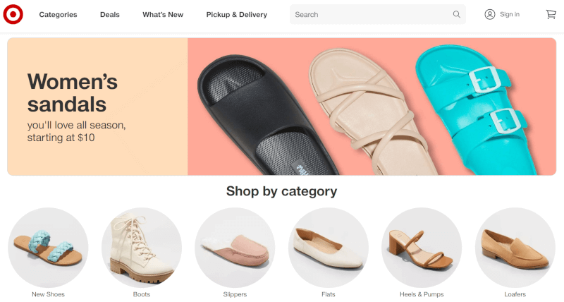 Dropshipping Shoes Supplier Target