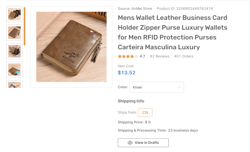 RFID Blocking Leather Wallet AutoDS