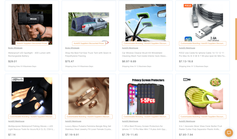AutoDS Warehouse eCommerce business examples