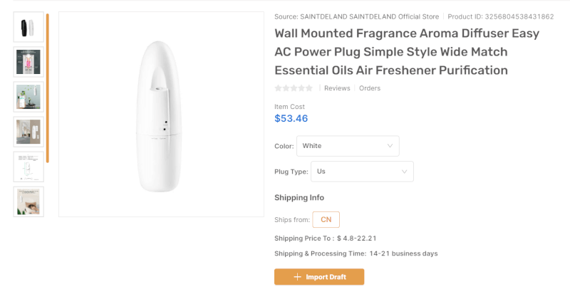 Wall-mounted Aroma Air Freshener top dropshipping products August 2023