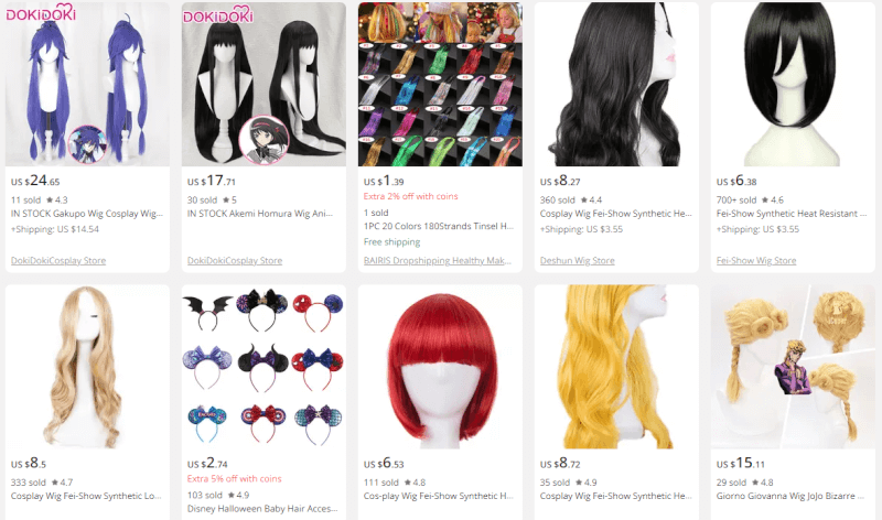 halloween headbands and wigs dropshipping product