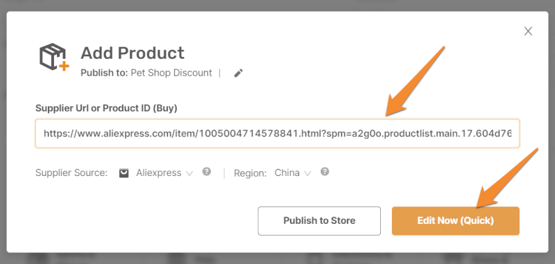 Add product URL to AutoDS product importer