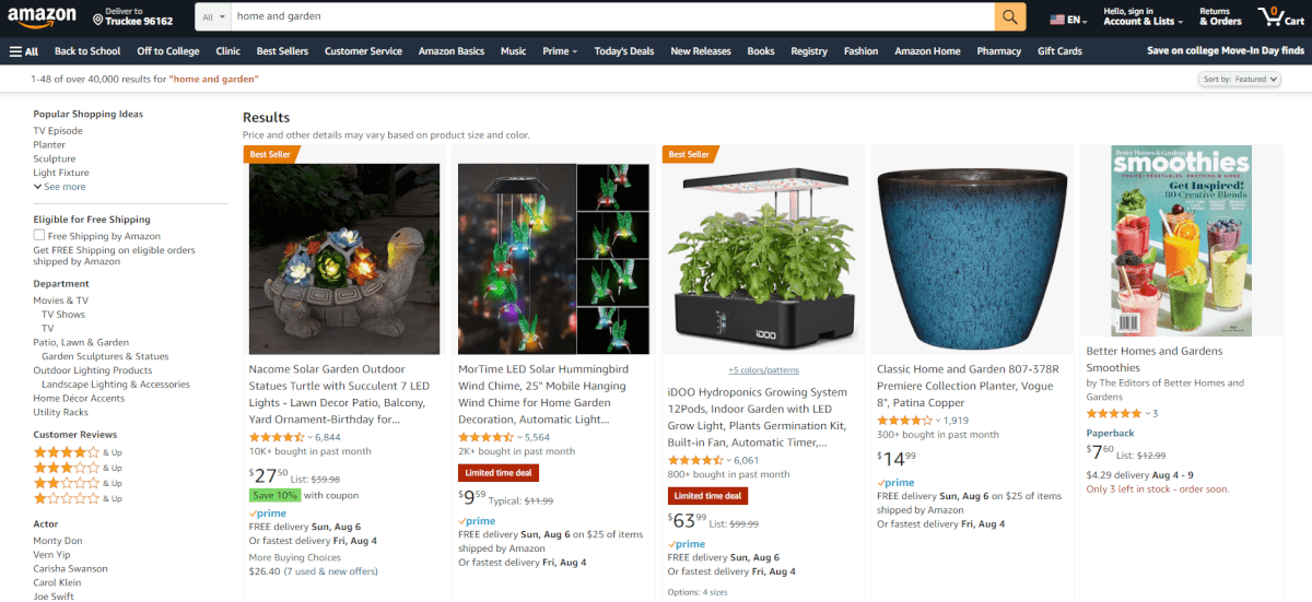 amazon home and garden dropshipping products supplier