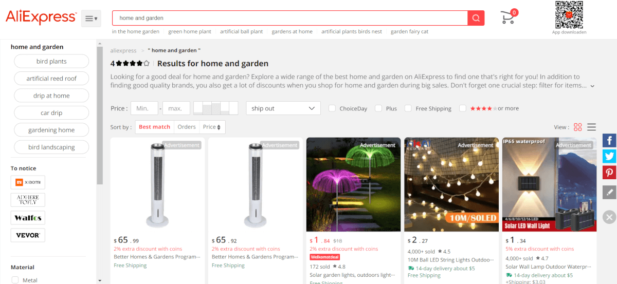 aliexpress home and garden dropshipping products supplier