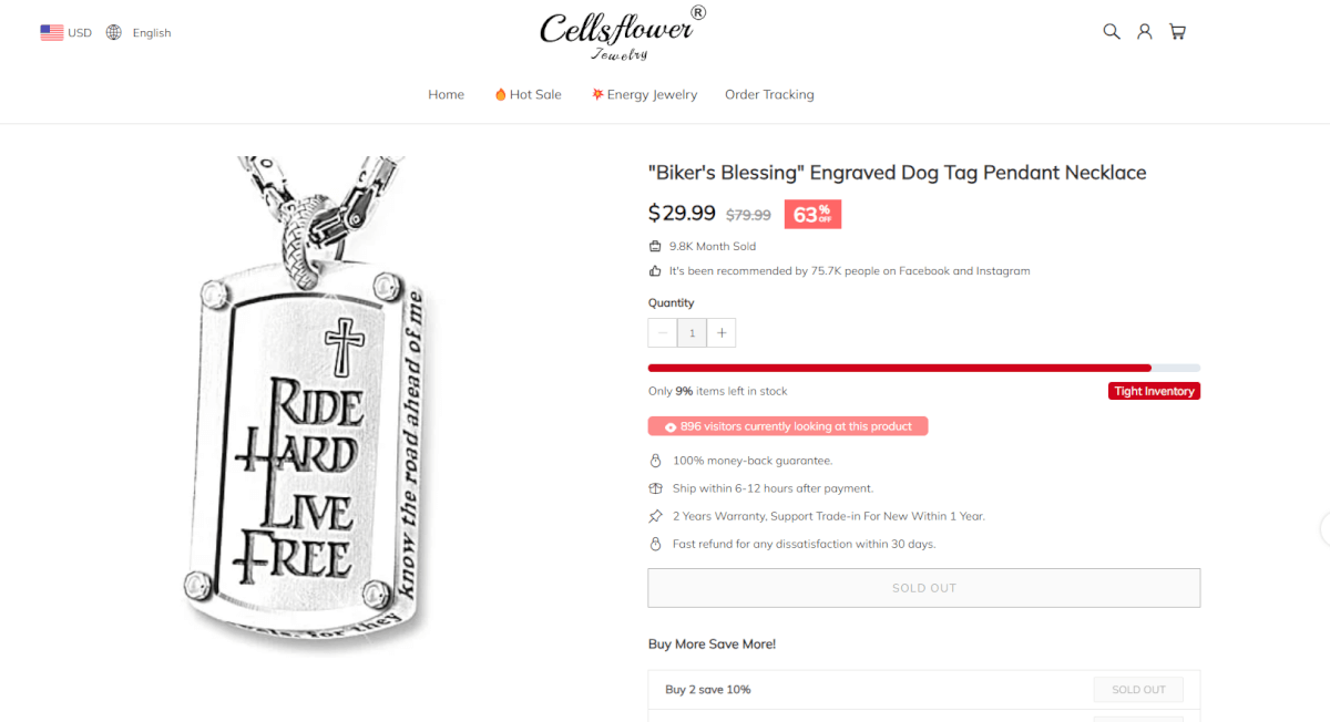 Bike Pendant Necklace Seller's Website top dropshipping products