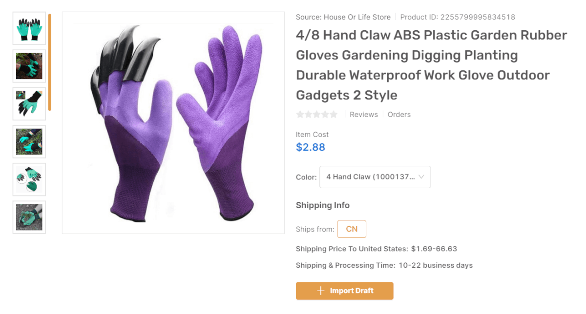 Gardening Claw Protective Gloves AutoDS top dropshipping products